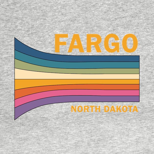 Retro Vintage 70s Fargo North Dakota Gift by JKFDesigns